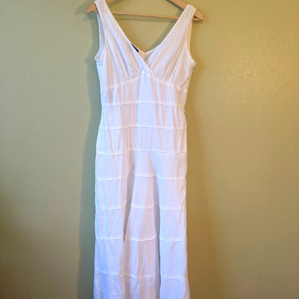 White Linen Maxi Dress